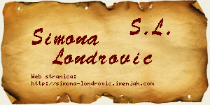 Simona Londrović vizit kartica